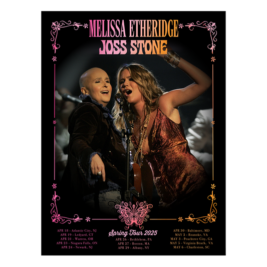 Melissa Etheridge x Joss Stone 2025 Spring Tour Poster