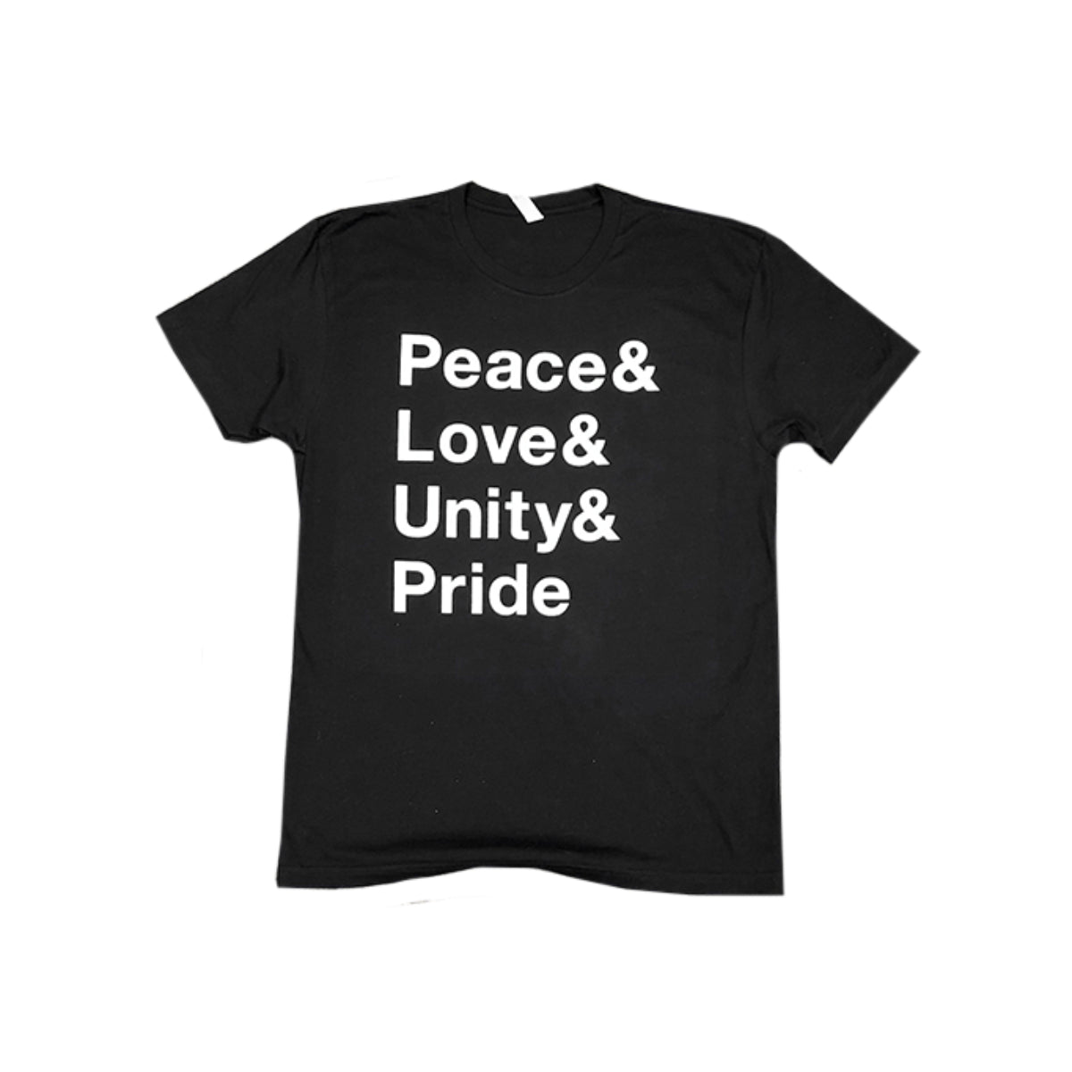 Peace & Love & Unity & Pride Black T-Shirt