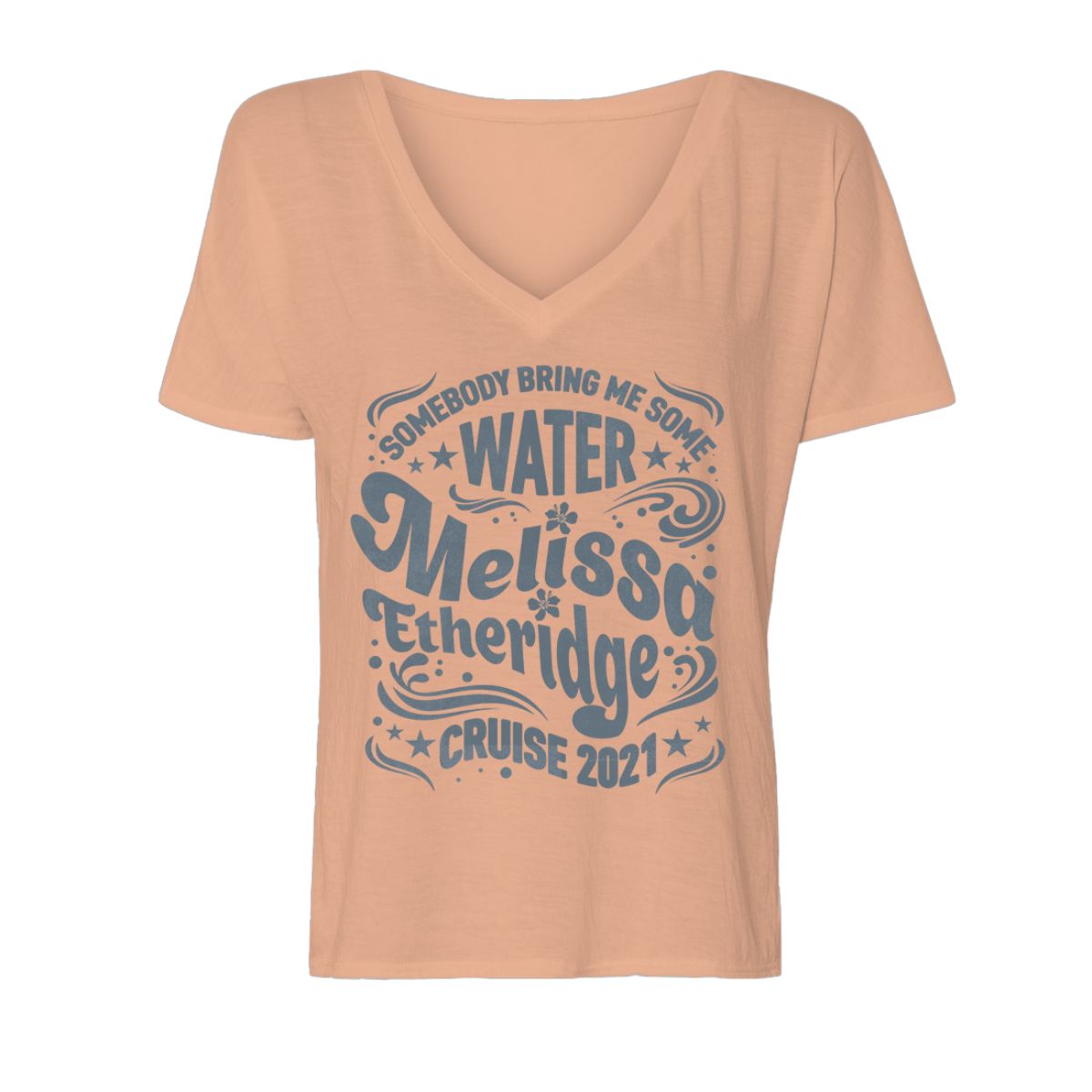 Melissa Etheridge Cruise Coral V-Neck